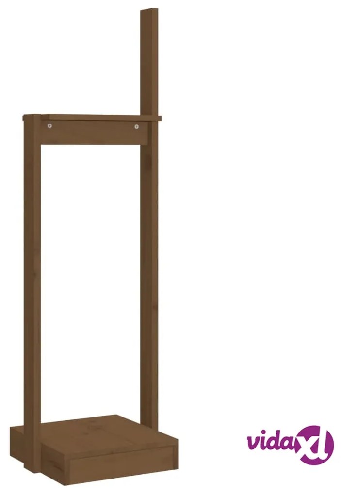 vidaXL Portalegna Miele 33,5x30x110 cm in Legno Massello di Pino