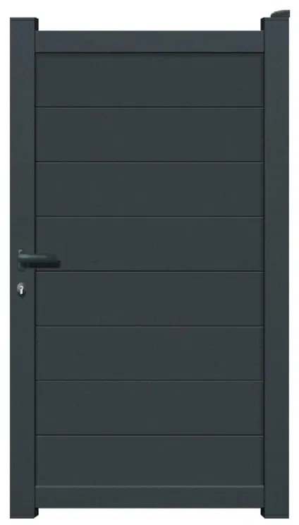 Cancelletto GARDENGATE Prado grigio in alluminio H 158 x L 100 cm