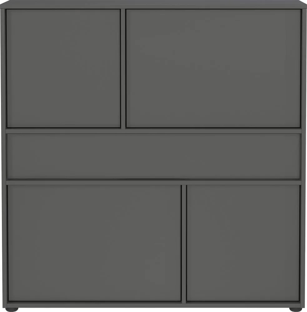 Armadietto color antracite 105x108x25 cm Ameca 2.0 – Germania