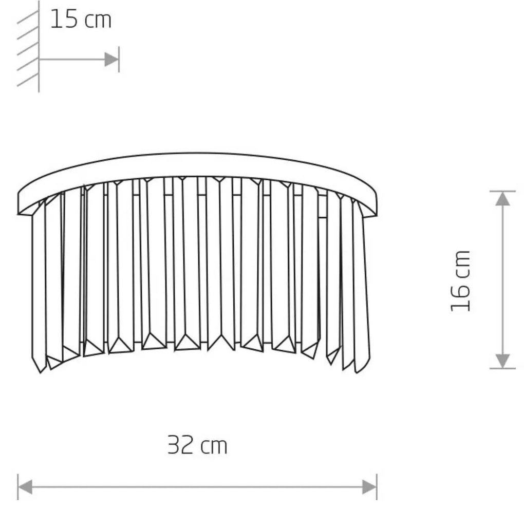 Nowodvorski Lighting Applique Cristal, trasparente/argento