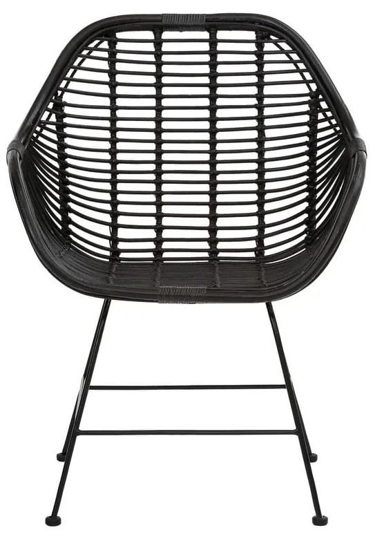 Sedie da pranzo in rattan nero in set di 2 Kiran - Støraa