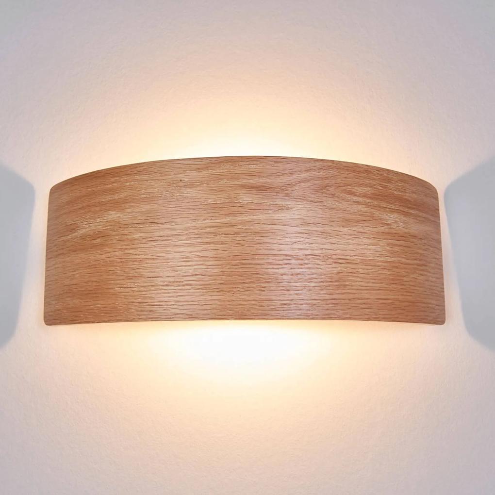 Lindby Applique LED Rafailia 33cm, legno
