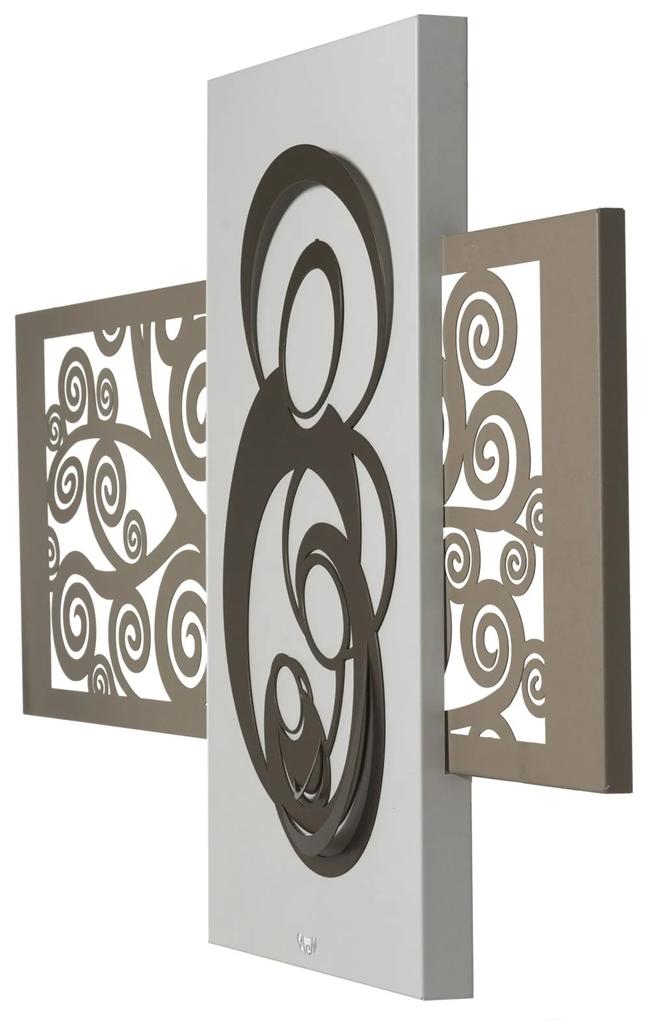 Pannello di design Sacra Famiglia - Beige bianco marmo e bronzo