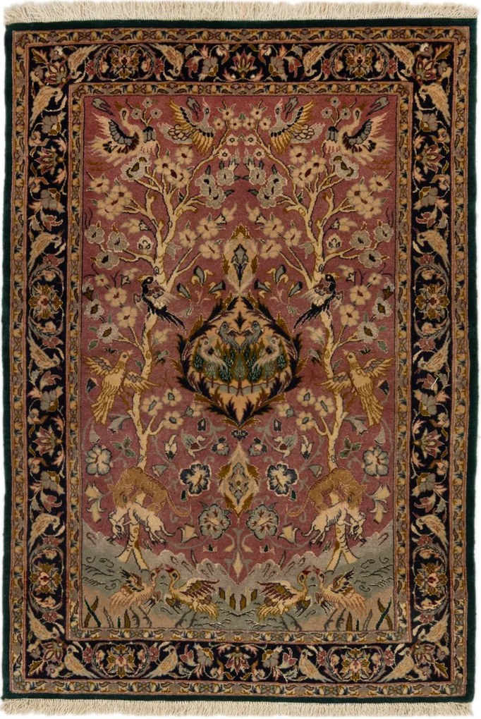 Isfahan Tappeto 100 x 70 (Iran) Annodato A Mano