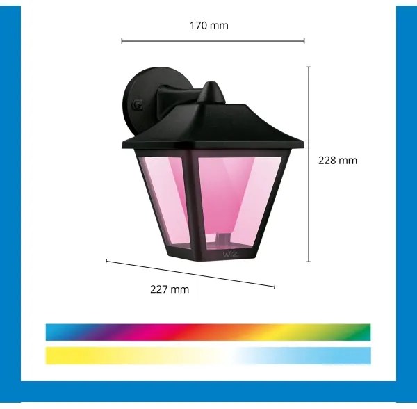 WiZ - LED RGBW Applique da esterno dimmerabile LED/9,5W/230V IP44 Wi-Fi