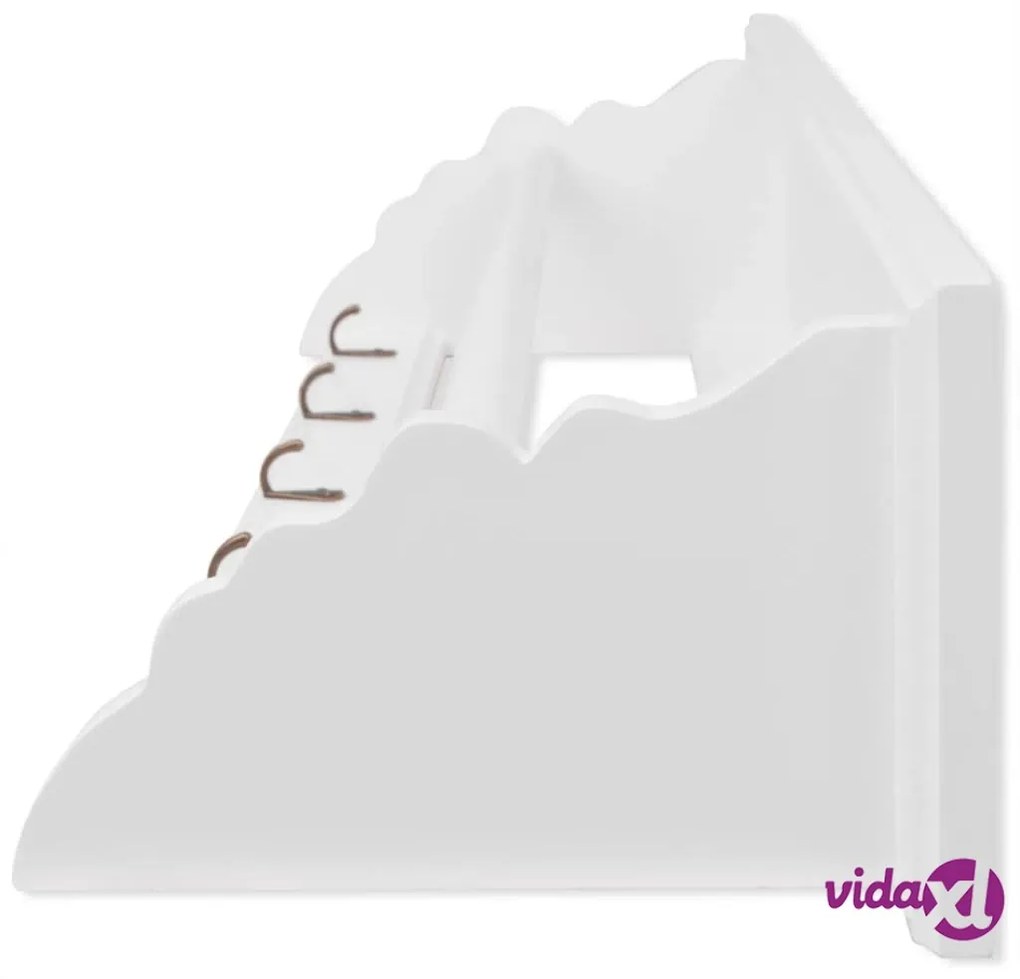 vidaXL Appendiabiti in MDF bianco in stile barocco