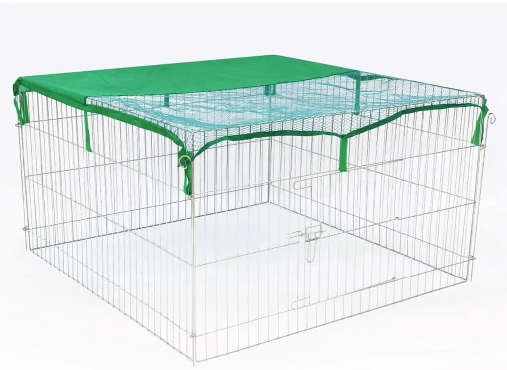 Recinto Per Animali Da Esterno Complete 116x116x65 Cm İn Metallo /