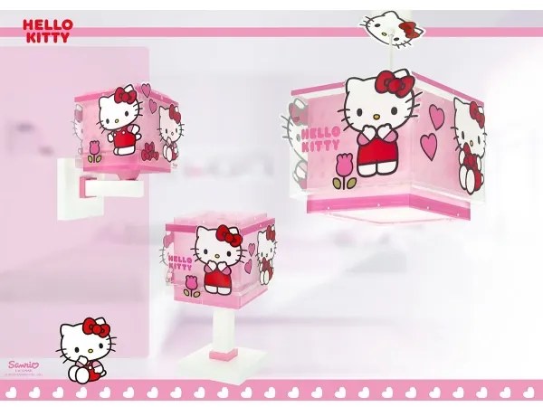 Dalber 73262 - Lampadario per bambini HELLO KITTY 1xE27/15W/230V rosa