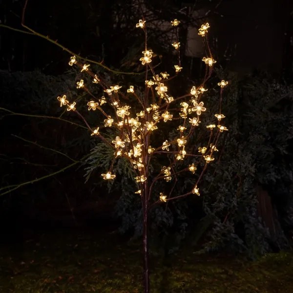 LED RGBW Lampada solare TREE LED/0,1W/1,2V 600 mAh IP44 marrone