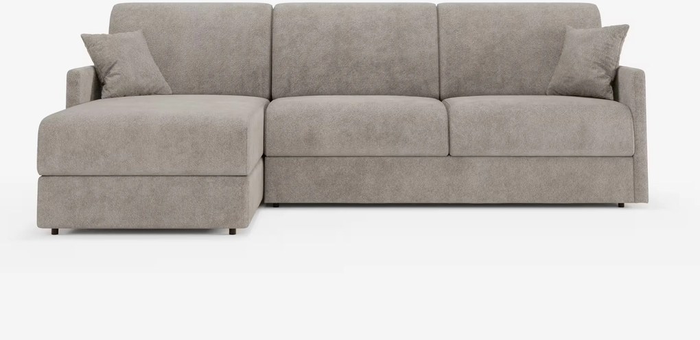 Tommy Divano Letto con penisola contenitore - design minimal e sfoderabile in tessuto smacchiabile simil cotone T33