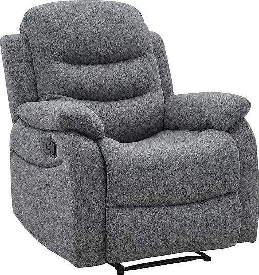 Poltrona reclinabile imbottita Neron in grigio - H101