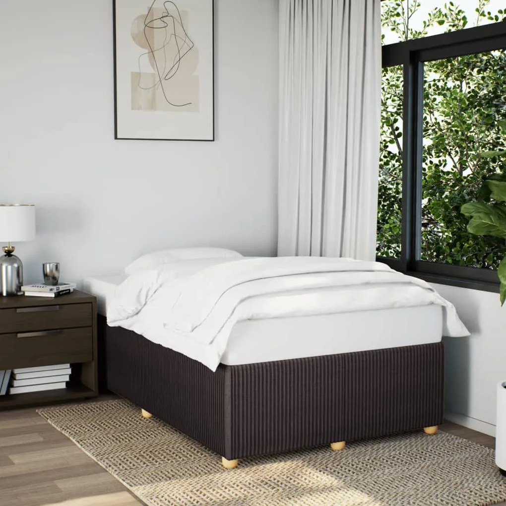 Giroletto Senza Materasso Marrone Scuro 80x200 Cm İn Tessuto /