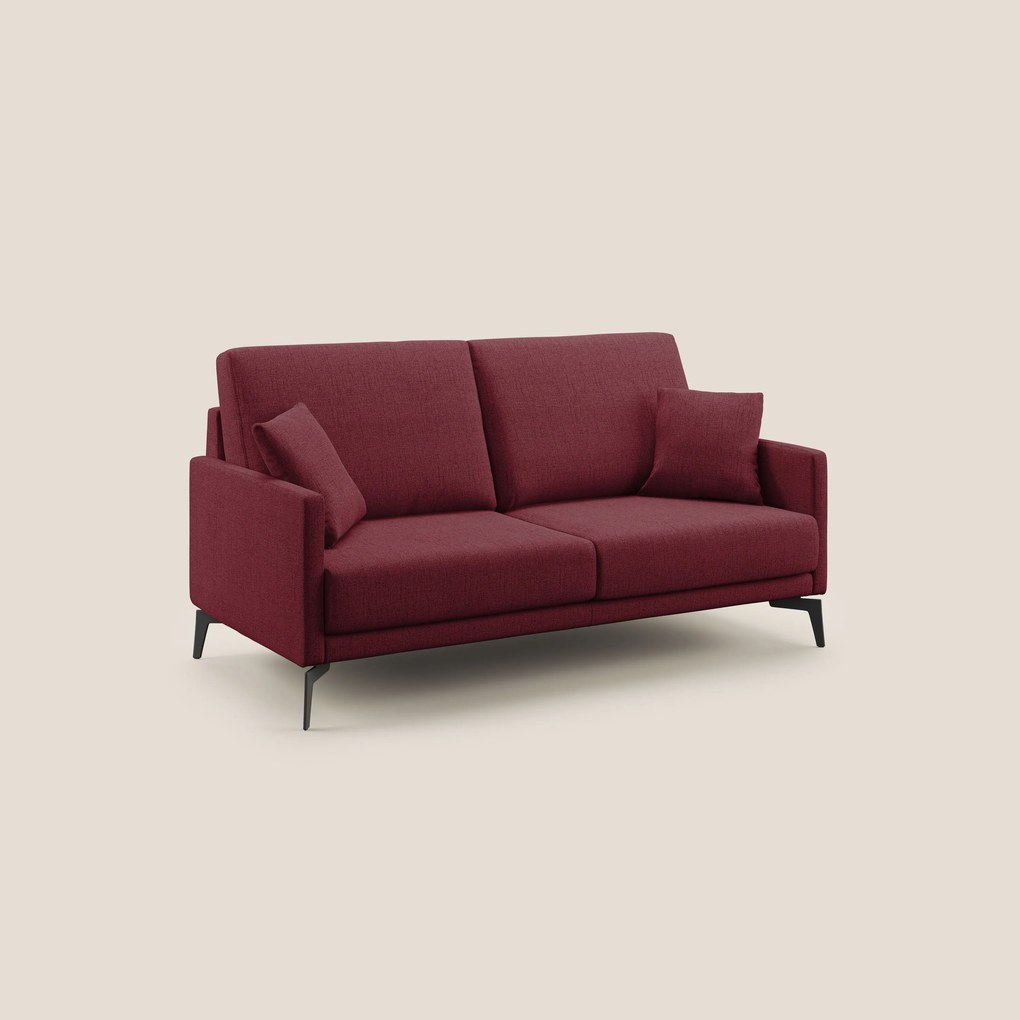 Saturno divano moderno in tessuto morbido impermeabile T03 rosso