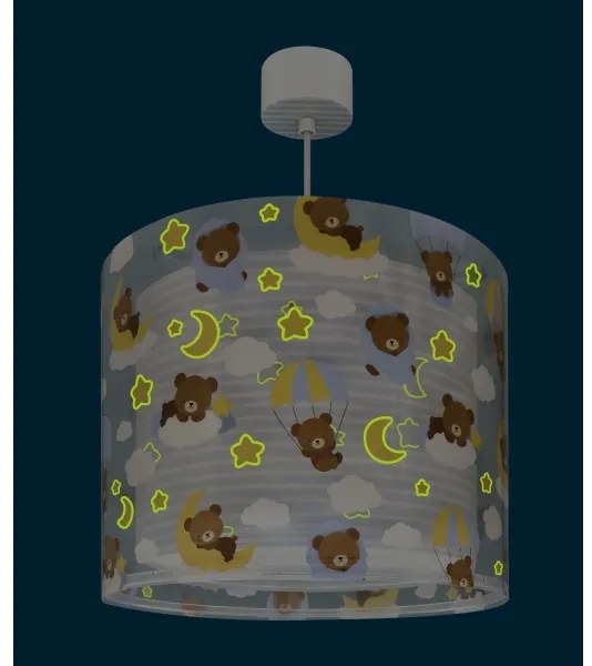 Dalber 41572T - Lampadario per bambini BABY TEDDY 1xE27/15W/230V blu
