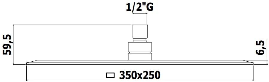 Paffoni Blanc Zsof102 Soffione Doccia 34x22 rettangolare Ultrapiatto Anticalcare Metallo Cromo