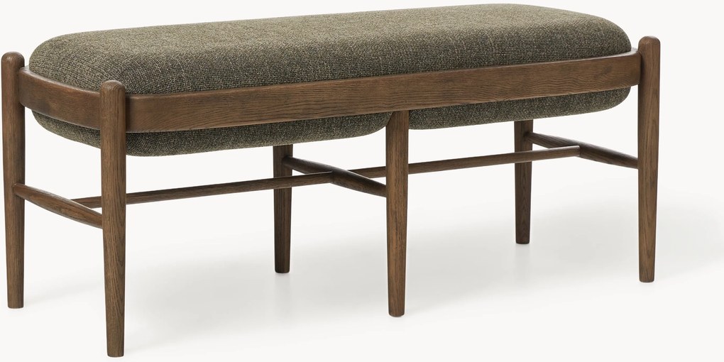 Panca imbottita in legno di quercia Imara