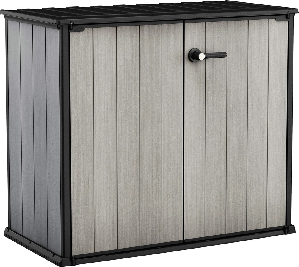 Armadio Porta Attrezzi da Giardino 139,5x120x77 cm in Resina Keter Patio Store Grigio...