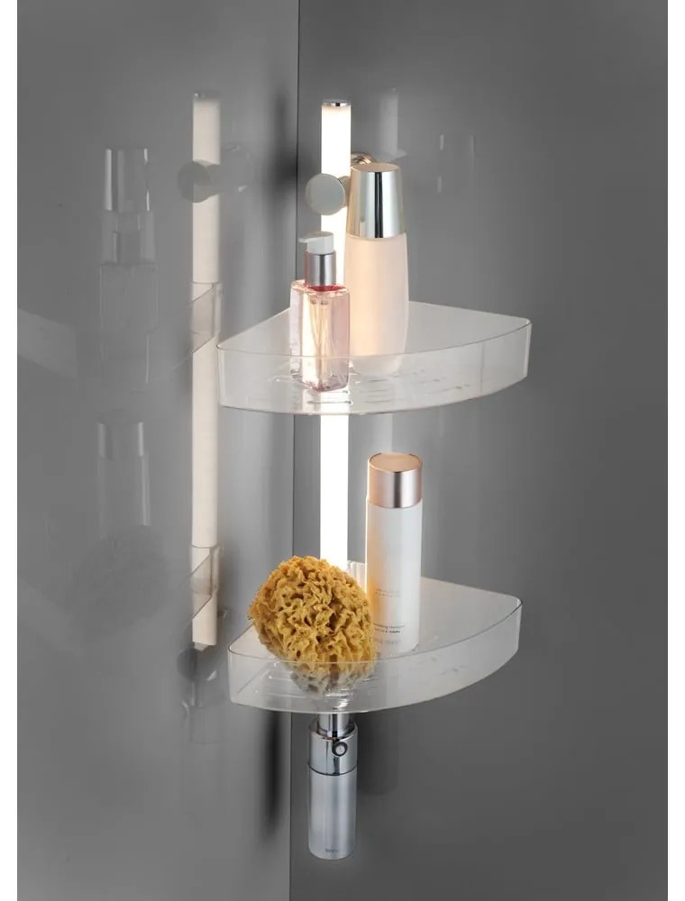 Mensola trasparente autoportante per il bagno - Wenko