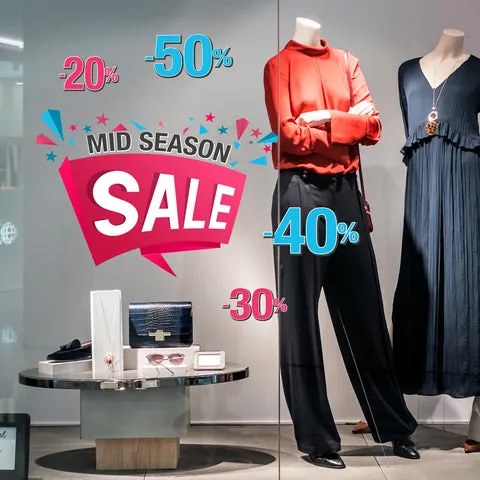 Nuveletta Mid season sale | Vetrofania