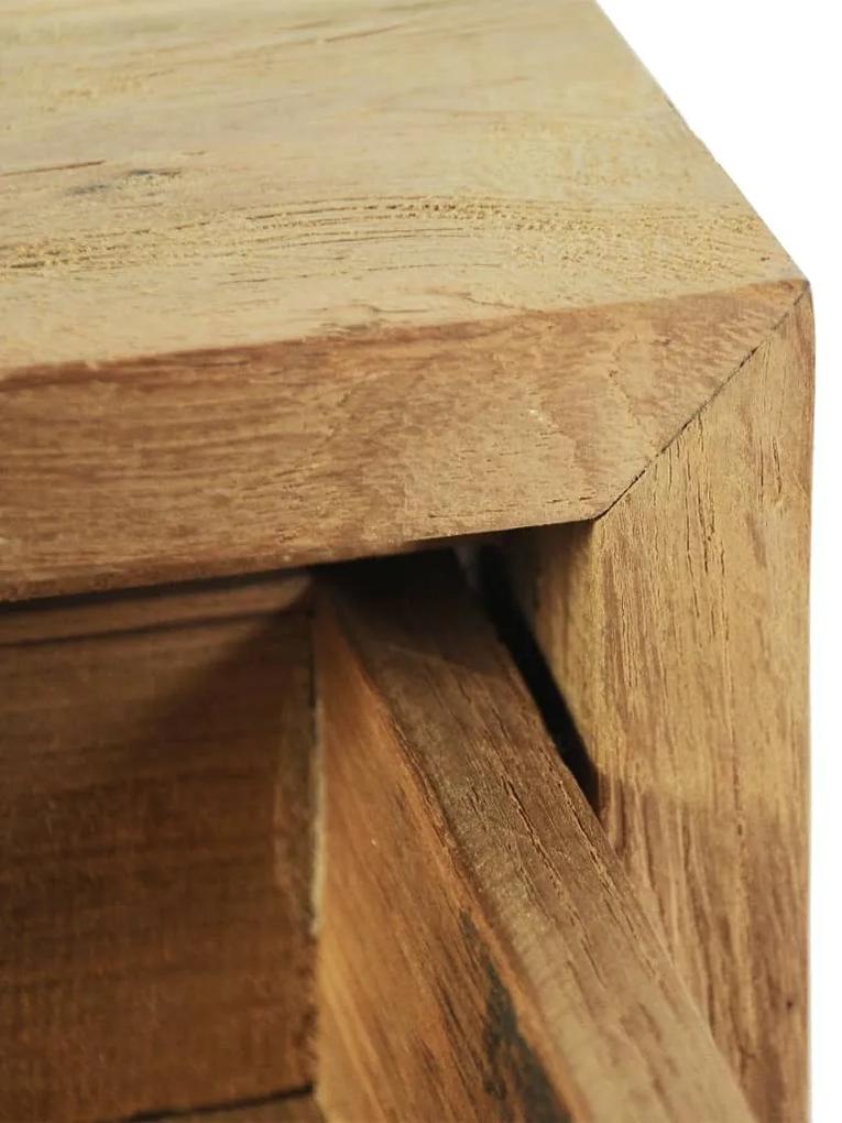 Comodini 2 pz 40x30x50 cm in legno massello di teak