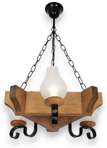 Brilagi - Lampadario a sospensione con catena QUEEN 3xE14/40W/230V faggio