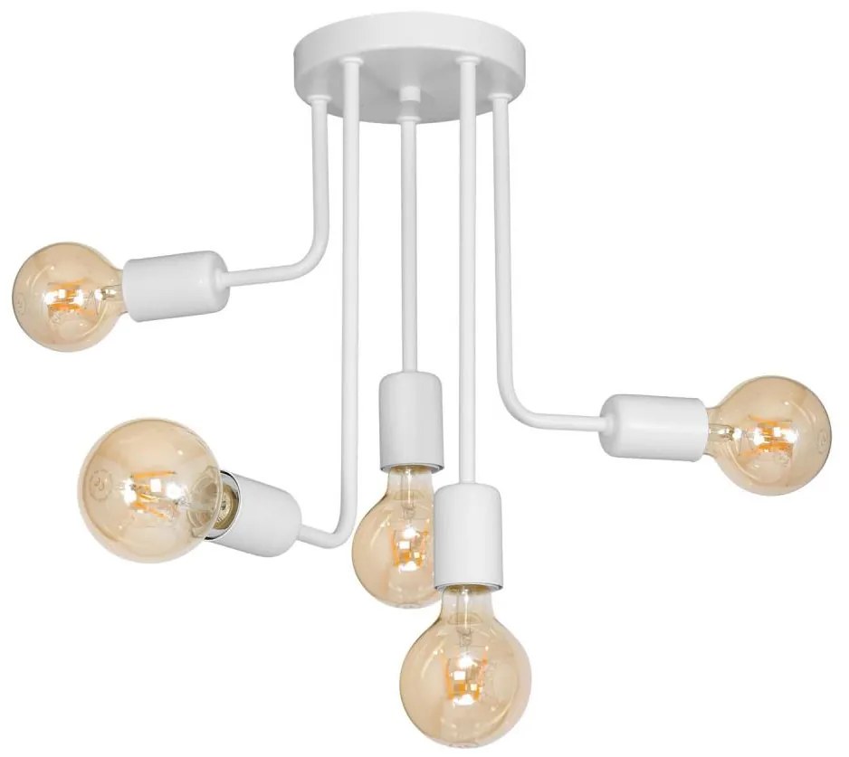 Lampadario a sospensione con supporto rigido CANDELA 5xE27/60W/230V