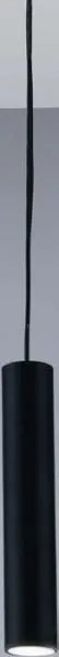 Lampadario a sospensione fluke tonda nera 1 luce attacco gu10 5,5x5...