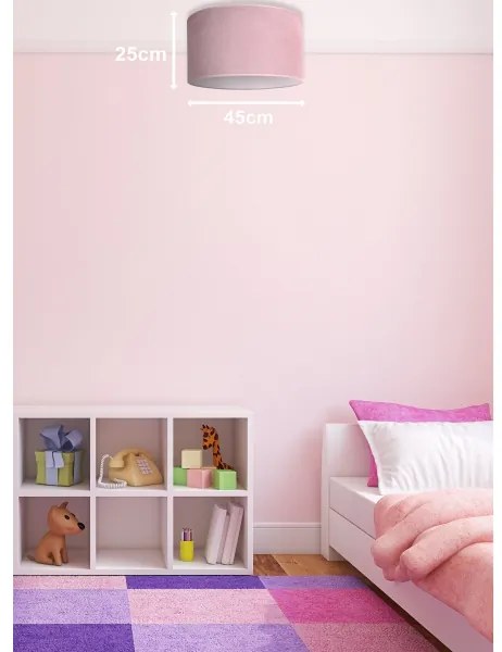 Duolla - Plafoniera BRISTOL 1xE27/15W/230V diametro 45 cm rosa/bianco