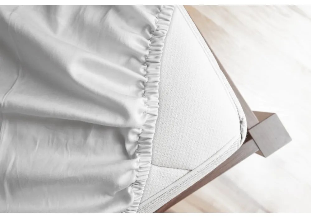 Lenzuolo con angoli bianco in flanella 90x200 cm – Good Morning