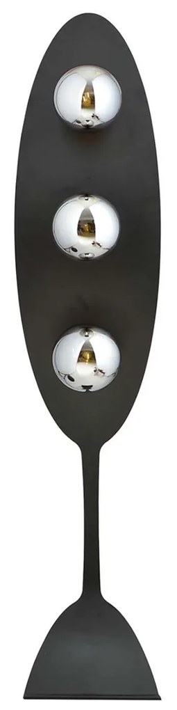 Piantana Minimal Dagda Acciaio Nero Grigio 3 Luci E14 Ip20