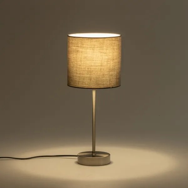 Lampada da tavolo LED 1xE14/5W/230V grigia/cromo opaco