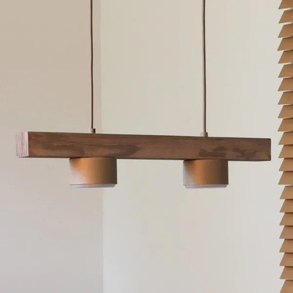 Duolla - Lampadario a sospensione con cavo IRONLINE 2xGX53/3W/230V pino/rovere/beige