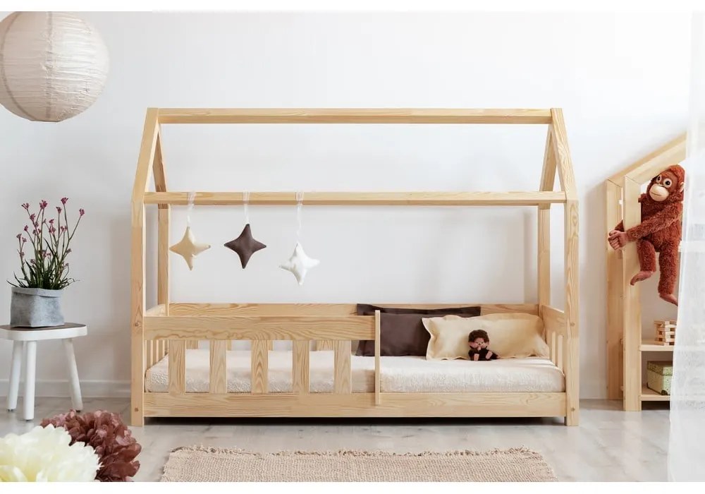 Letto per bambini in legno di pino 80x200 cm Mila MBP - Adeko