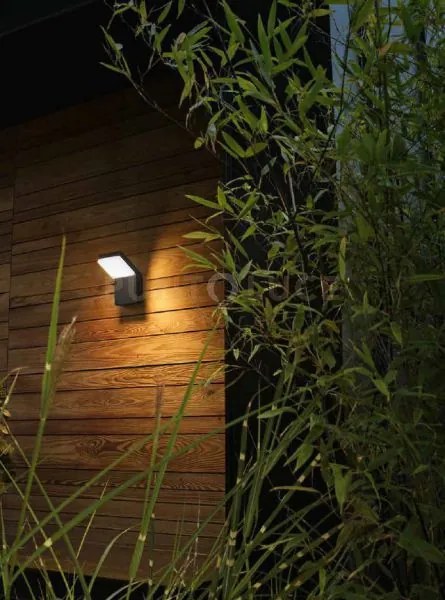 Ninja applique 20w 1588lm 4000k ip65 nero h.21cm