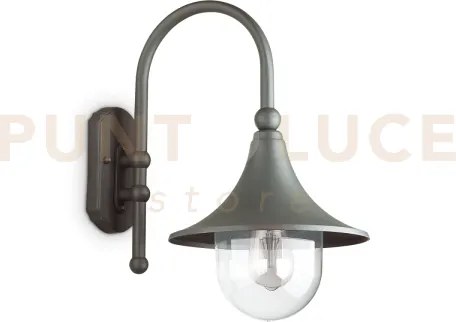 Cima applique da esterni ip43 1 luce attacco e27 alluminio antracite