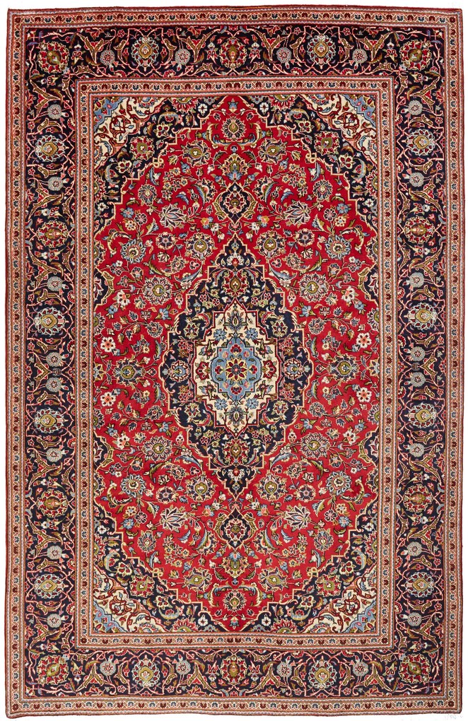 Kashan Tappeto persiano 200 x 310 Rosso (Iran) Annodato A Mano
