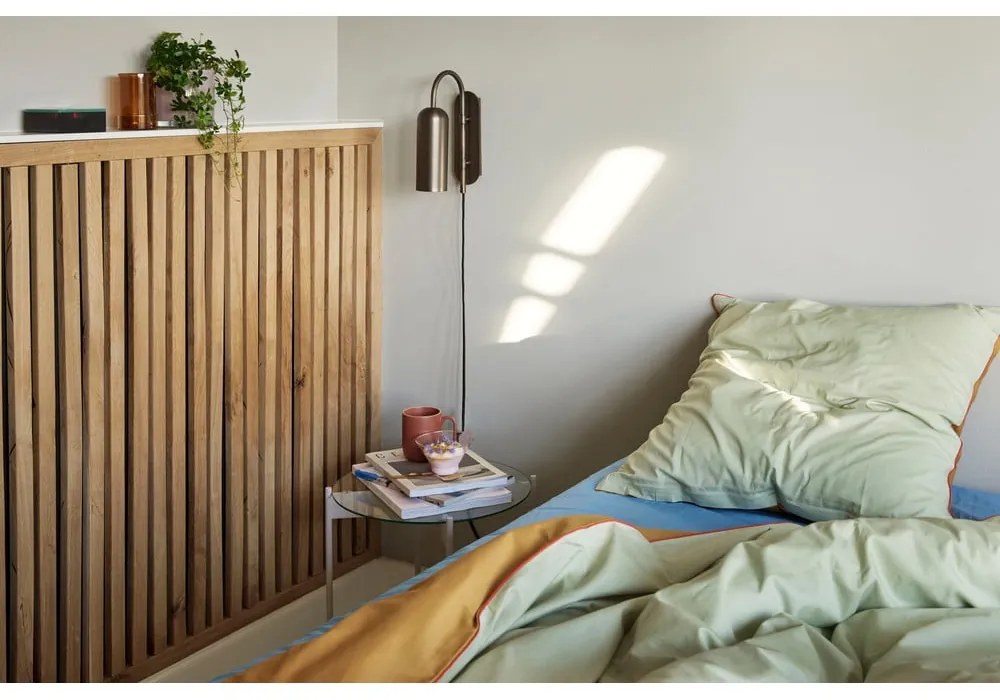 Tavolino rotondo con piano in vetro ø 45 cm Beam - Hübsch