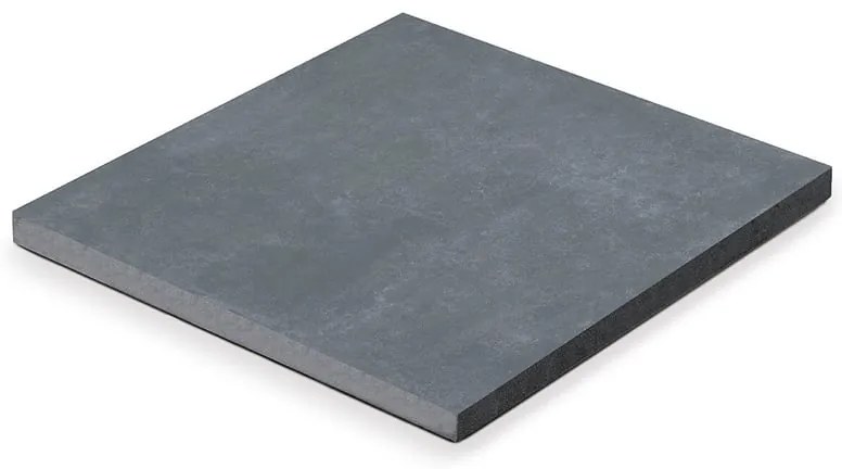 Lastra di cemento Basic Bergamo in gres naturale nero L 90 x L 90 cm, spessore 30 mm