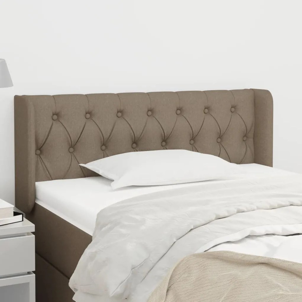 Testiera Ad Orecchio Tortora 103x16x78/88 Cm İn Tessuto /