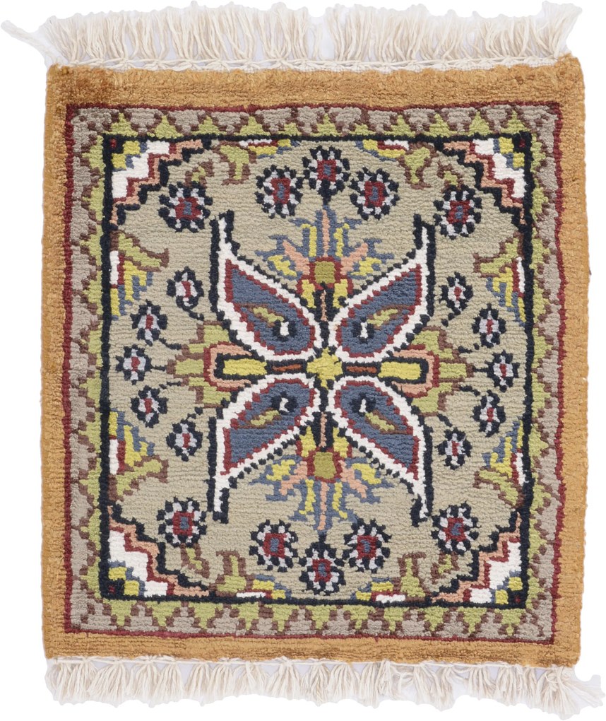 Agra Tappeto orientale 30x30 (Indian) Annodato A Mano