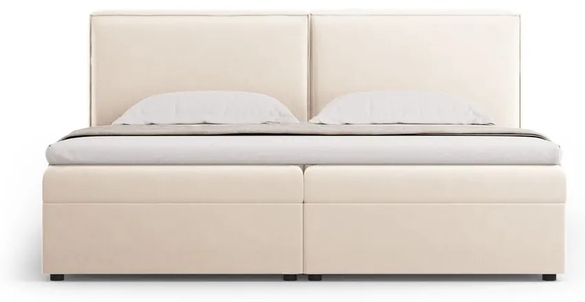 Letto boxspring crema con contenitore 160x200 cm Arendal - Cosmopolitan Design
