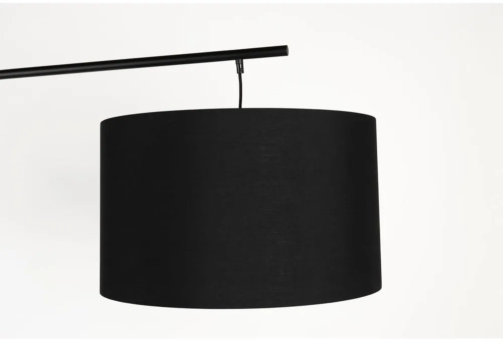 Lampada da terra nera con paralume in tessuto (altezza 220 cm) Martine - White Label