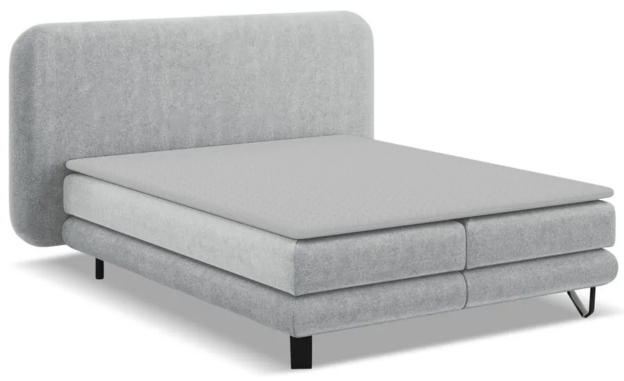 Letto boxspring grigio chiaro 180x200 cm Ilima - Makamii