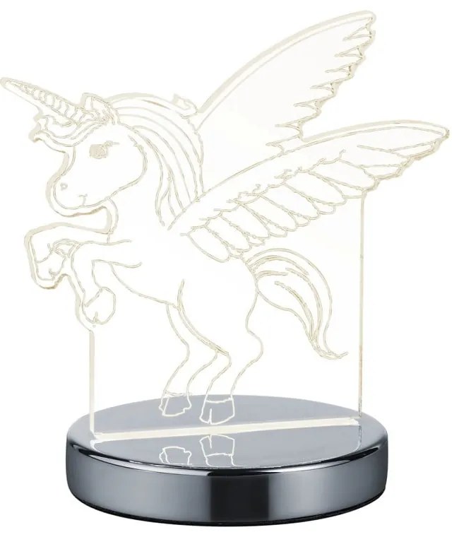 Lampada da tavolo a LED in argento lucido (altezza 17 cm) Karo - Trio