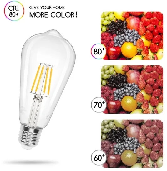 Lampadina LED FILAMENT ST64 E27/6W/230V 2700K - Aigostar