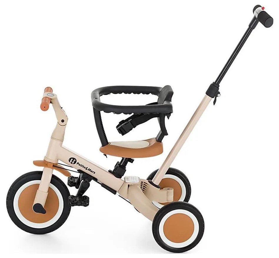 PETITE&amp;MARS - Triciclo per bambini 5in1 TURBO Desert Sand