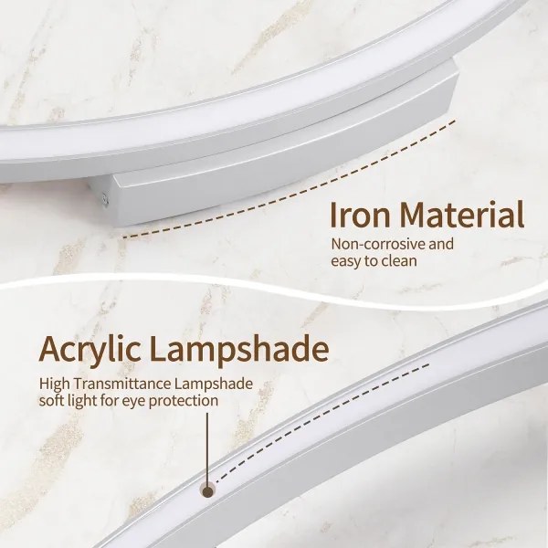 Brilagi - Lampada LED dimmerabile PORTOFINO LED/60W/230V Ø 80 cm argento + telecomando