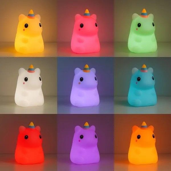 Luce notturna per bambini LED RGBW ricaricabile e dimmerabile UNICORN LED/1W/5V 1200 mAh