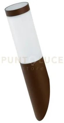 Applique tokyo bronzo 1 luce attacco e27 ip44 7,6x37,6cm in acciaio...