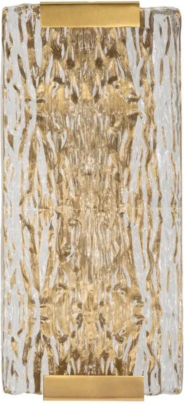 Lampada da parete dorata in vetro Oblin – Mauro Ferretti